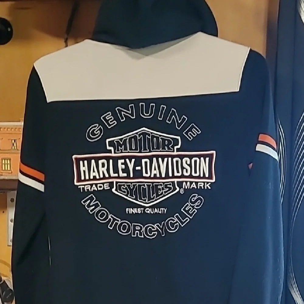 Harley-Davidson Black and White Zip-Up Jacket - Picture 4 of 4